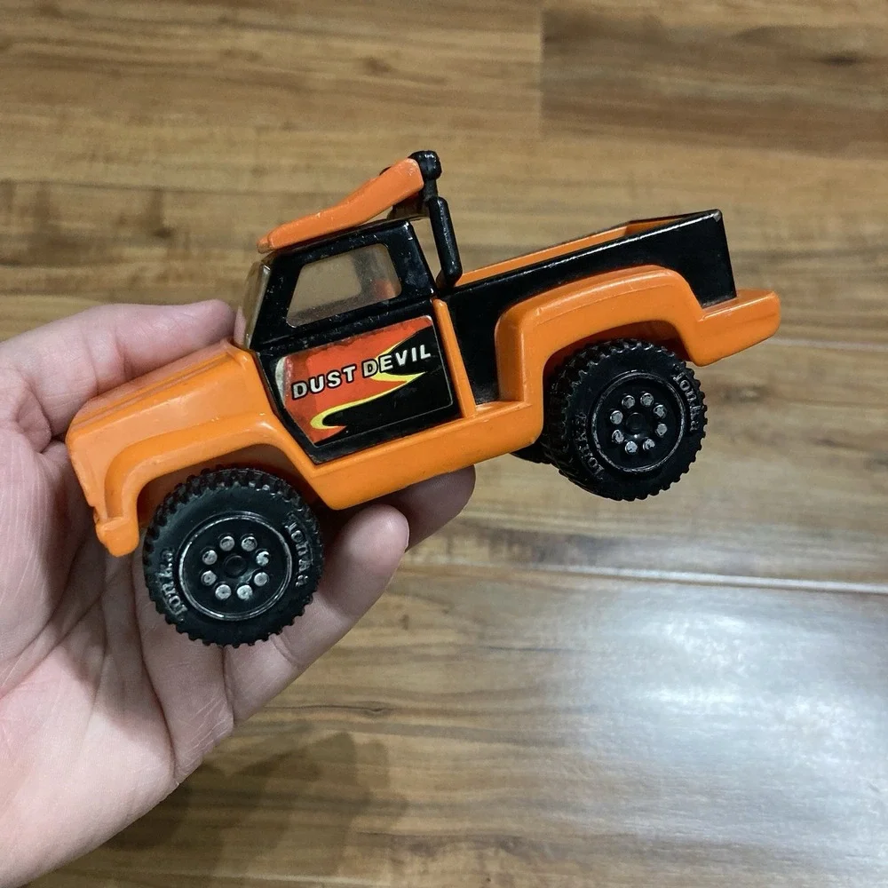 Vintage Tonka 1982 Dust Devil You Metal Pick Up Truck 4x4 Rare Black & Orange‎
